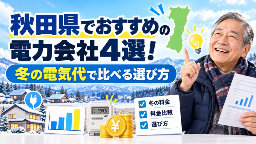 秋田県でおすすめの電力会社4選！冬の電気代で比べる選び方