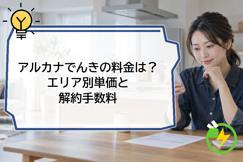 アルカナでんきの料金は？エリア別単価と解約手数料