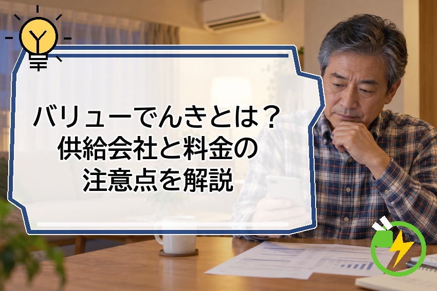 バリューでんきとは？供給会社と料金の注意点を解説
