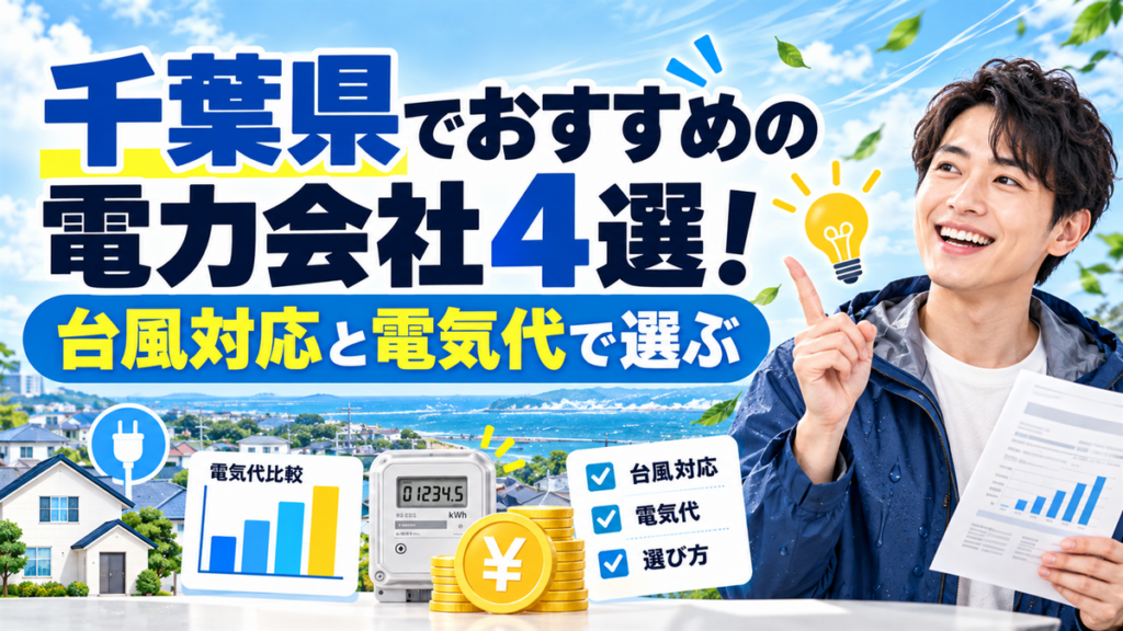 千葉県でおすすめの電力会社4選！台風対応と電気代で選ぶ