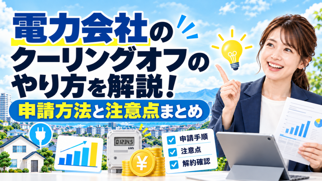 電力会社のクーリングオフのやり方を解説！申請方法と注意点まとめ