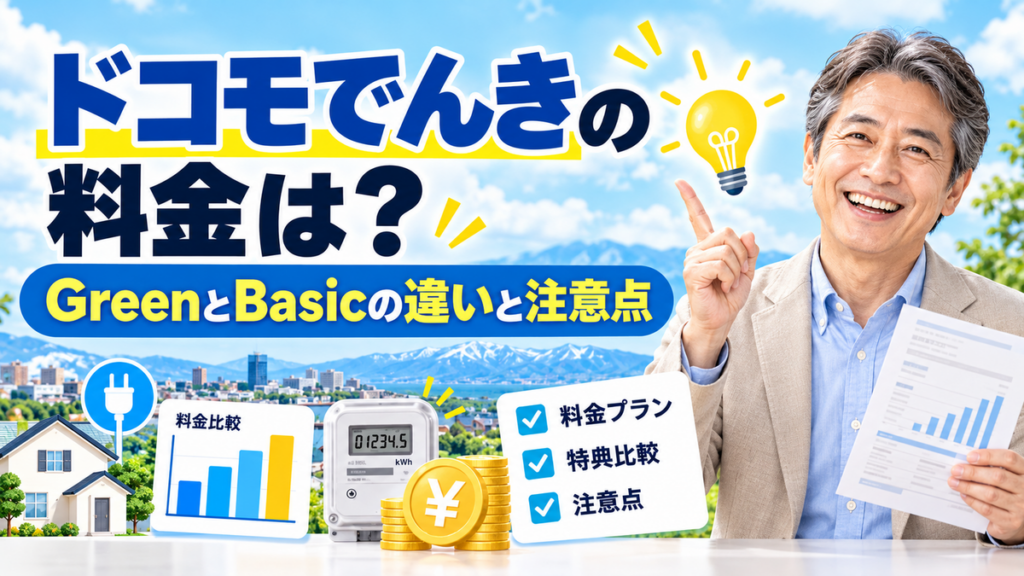 ドコモでんきの料金は？GreenとBasicの違いと注意点