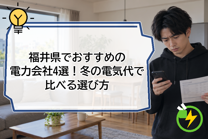 福井県でおすすめの電力会社4選！冬の電気代で比べる選び方