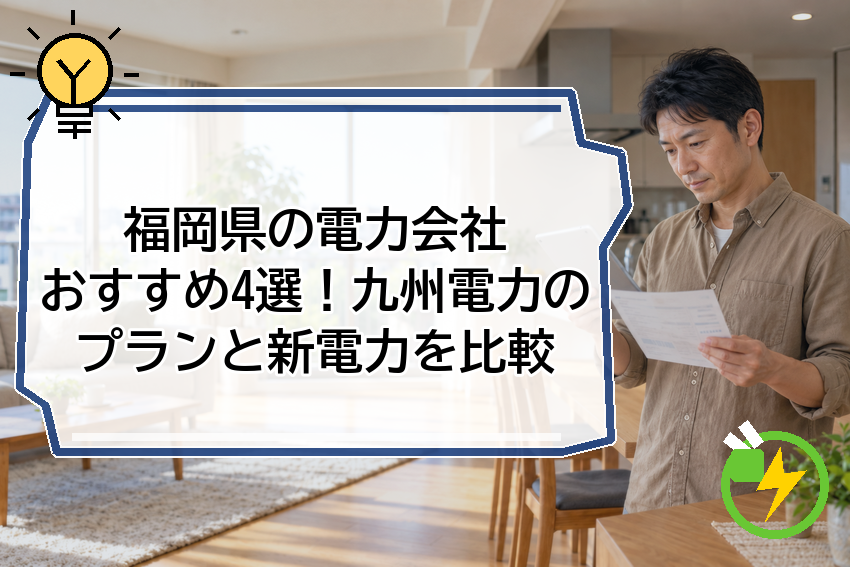 福岡県の電力会社おすすめ4選！九州電力のプランと新電力を比較