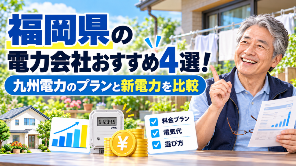 福岡県の電力会社おすすめ4選！九州電力のプランと新電力を比較