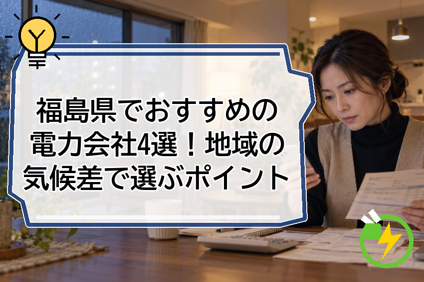 福島県でおすすめの電力会社4選！地域の気候差で選ぶポイント