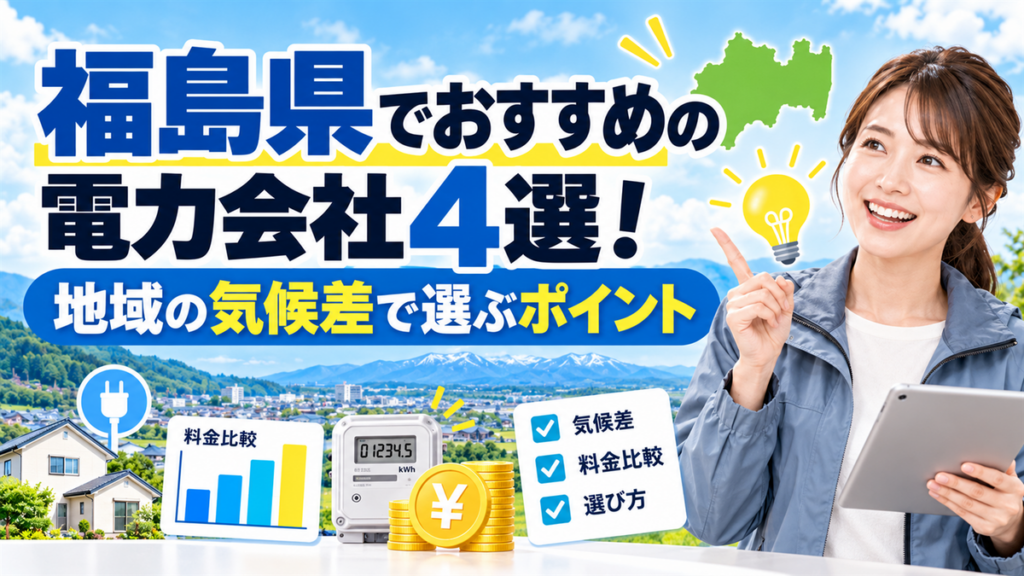 福島県でおすすめの電力会社4選！地域の気候差で選ぶポイント