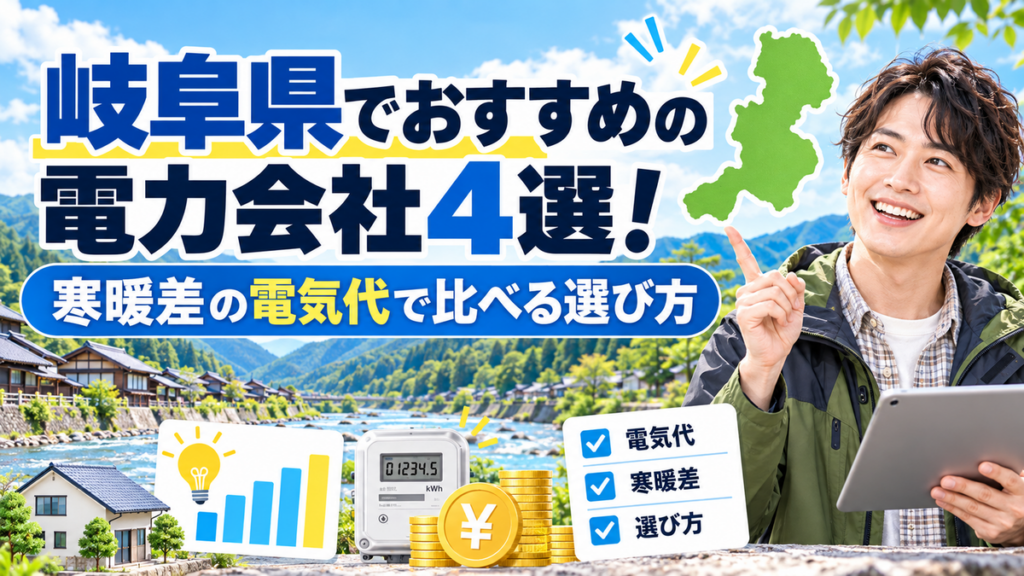 岐阜県でおすすめの電力会社4選！寒暖差の電気代で比べる選び方