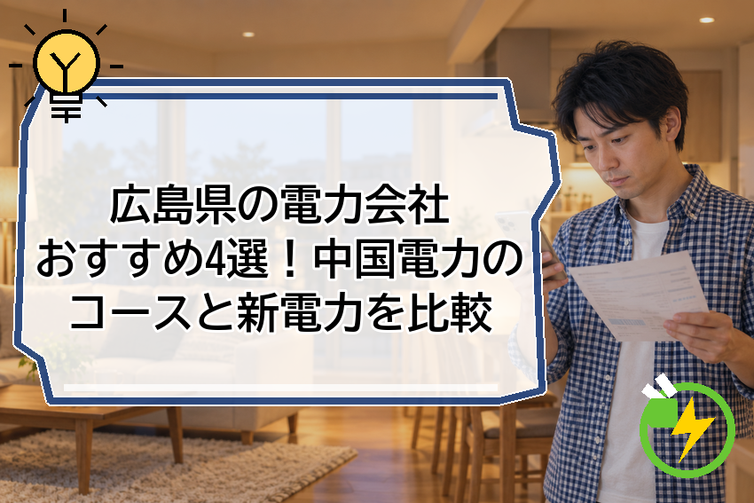 広島県の電力会社おすすめ4選！中国電力のコースと新電力を比較