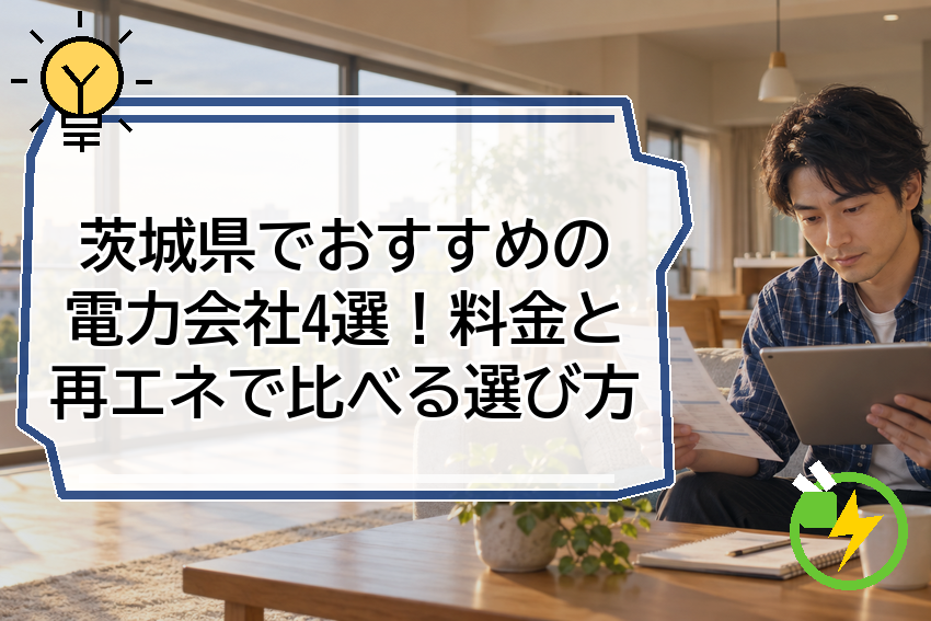 茨城県でおすすめの電力会社4選！料金と再エネで比べる選び方