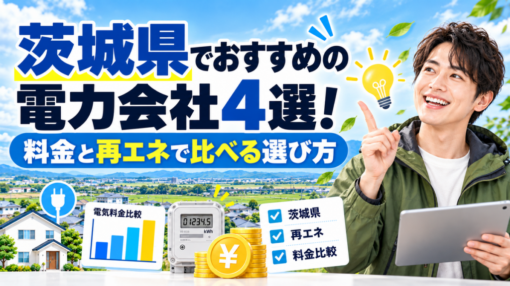 茨城県でおすすめの電力会社4選！料金と再エネで比べる選び方