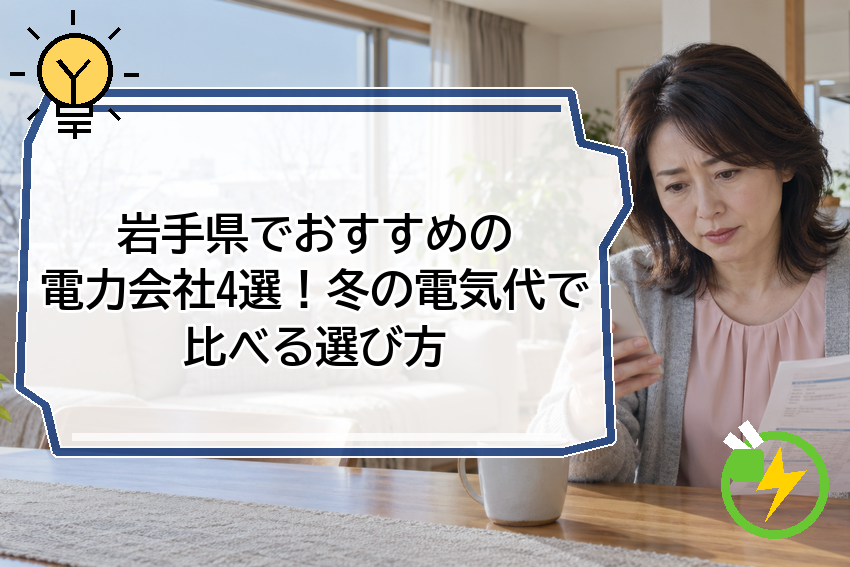 岩手県でおすすめの電力会社4選！冬の電気代で比べる選び方