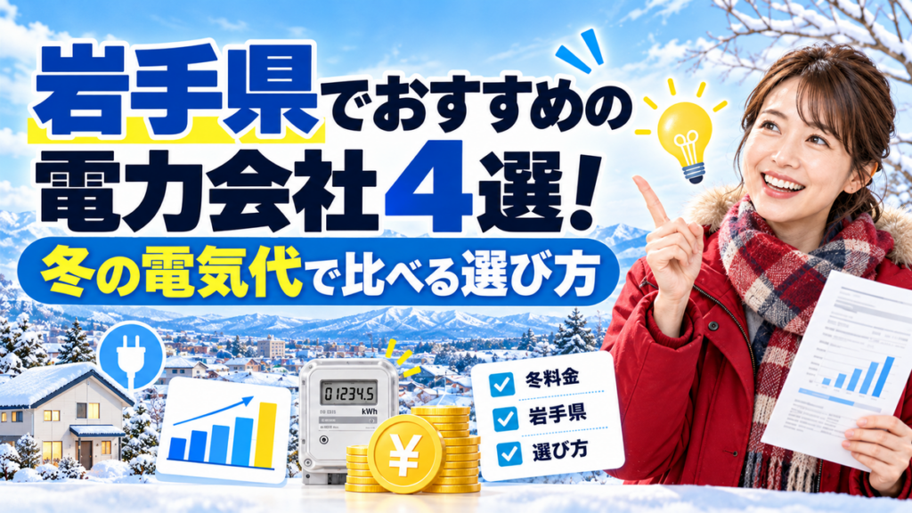 岩手県でおすすめの電力会社4選！冬の電気代で比べる選び方