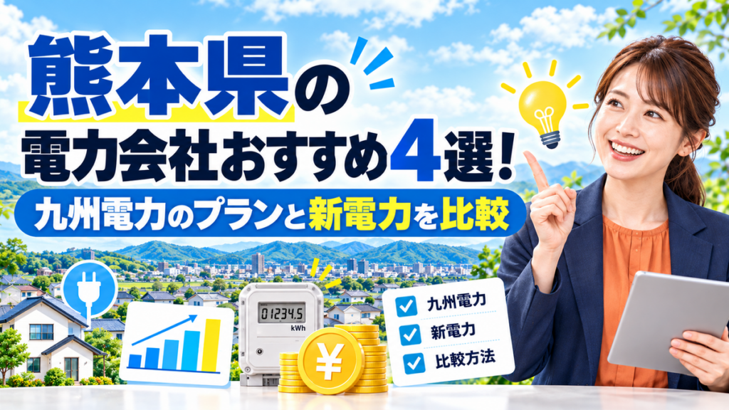 熊本県の電力会社おすすめ4選！九州電力のプランと新電力を比較