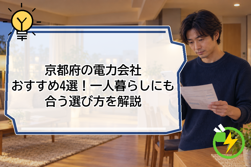 京都府の電力会社おすすめ4選！一人暮らしにも合う選び方を解説