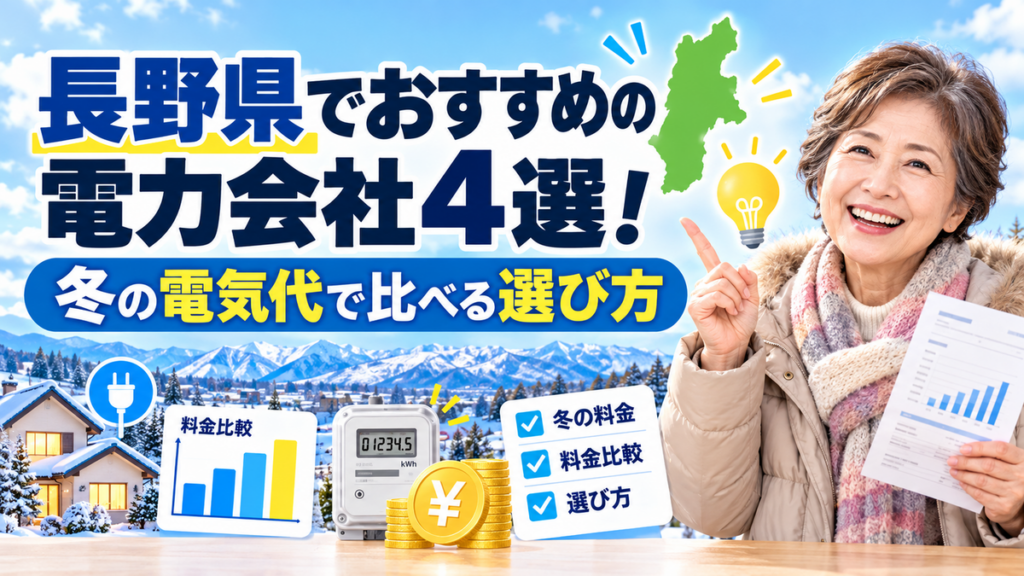 長野県でおすすめの電力会社4選！冬の電気代で比べる選び方