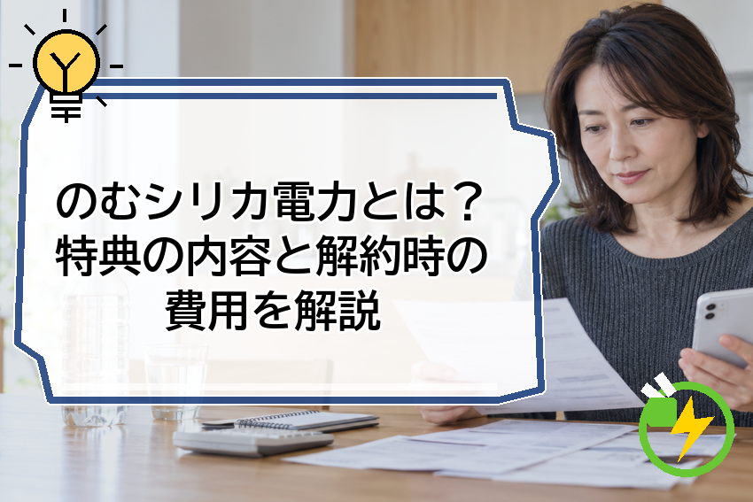 のむシリカ電力とは?特典の内容と解約時の費用を解説