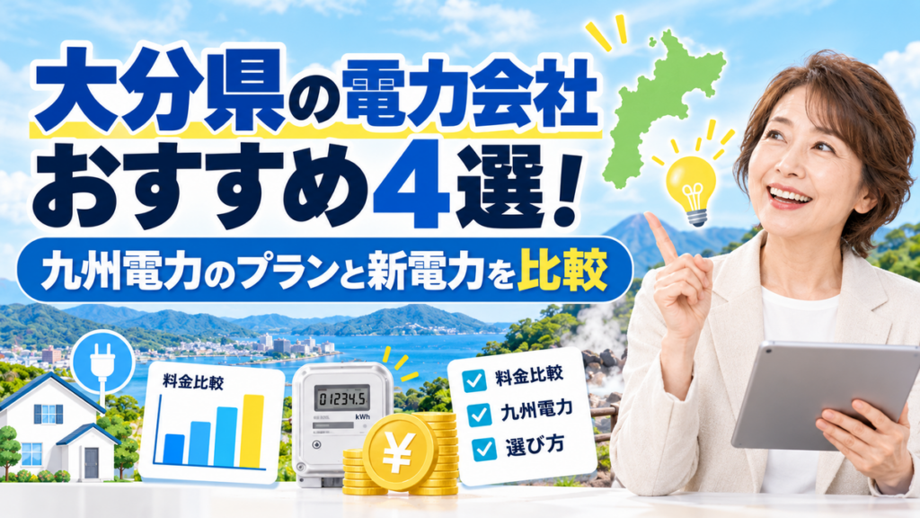 大分県の電力会社おすすめ4選！九州電力のプランと新電力を比較
