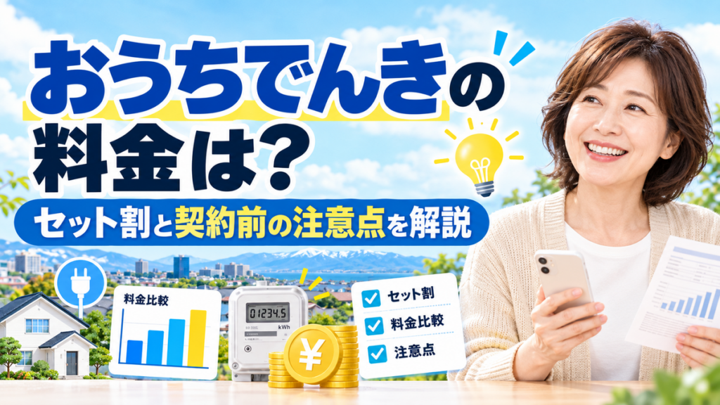 おうちでんきの料金は？セット割と契約前の注意点を解説