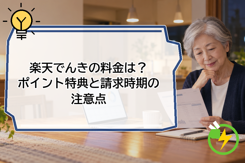 楽天でんきの料金は？ポイント特典と請求時期の注意点