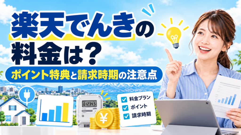 楽天でんきの料金は？ポイント特典と請求時期の注意点
