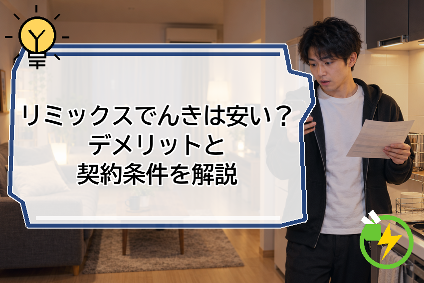 リミックスでんきは安い？デメリットと契約条件を解説