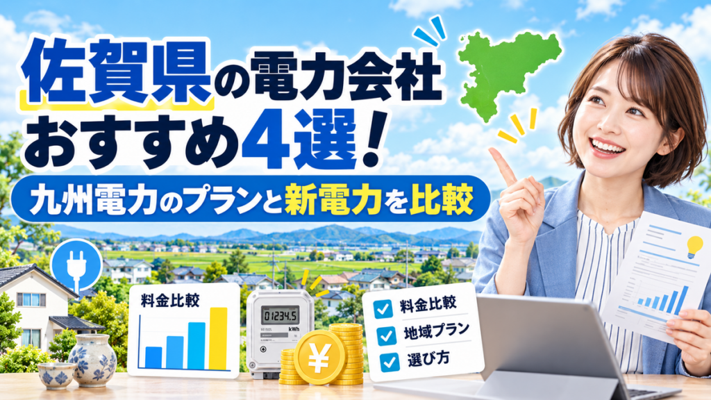 佐賀県の電力会社おすすめ4選！九州電力のプランと新電力を比較