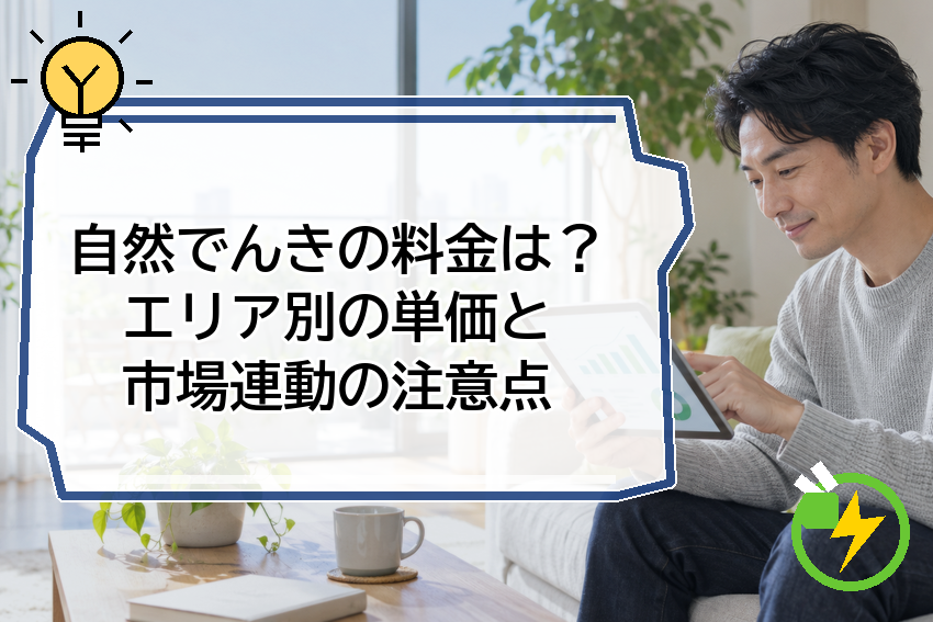 自然でんきの料金は？エリア別の単価と市場連動の注意点