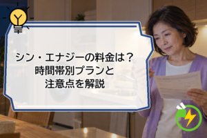 シン・エナジーの料金は？時間帯別プランと注意点を解説
