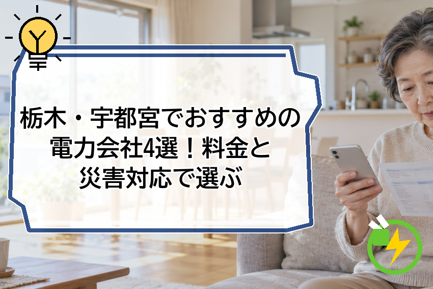 栃木・宇都宮でおすすめの電力会社4選！料金と災害対応で選ぶ