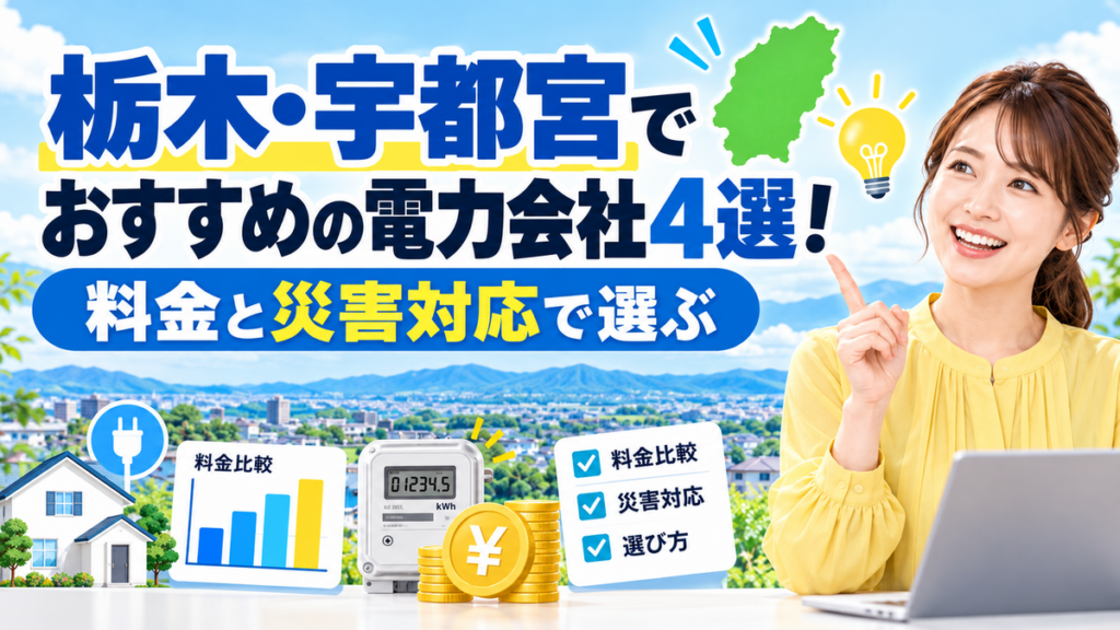 栃木・宇都宮でおすすめの電力会社4選！料金と災害対応で選ぶ