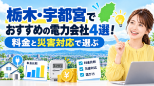 栃木・宇都宮でおすすめの電力会社4選！料金と災害対応で選ぶ