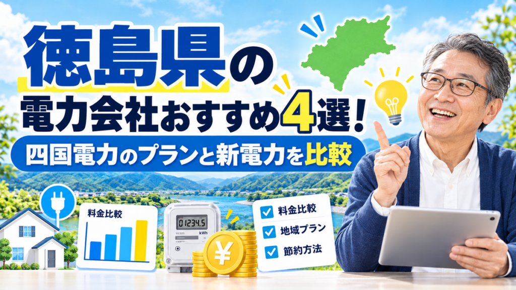 徳島県の電力会社おすすめ4選！四国電力のプランと新電力を比較