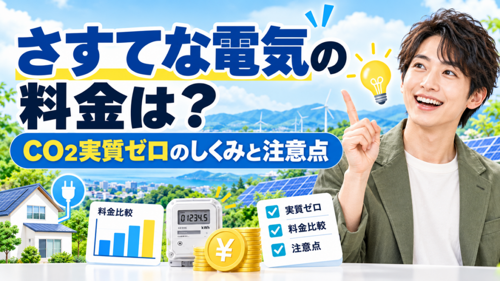さすてな電気の料金は？CO2実質ゼロのしくみと注意点