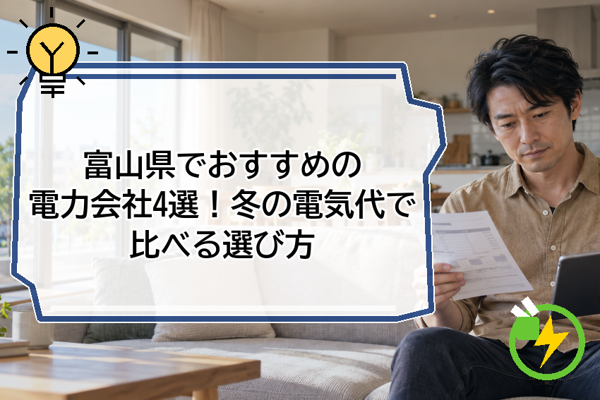 富山県でおすすめの電力会社4選!冬の電気代で比べる選び方