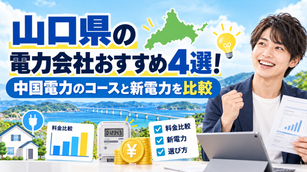 山口県の電力会社おすすめ4選！中国電力のコースと新電力を比較